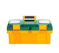 Grande boîte à outils portable en plastique avec mécanisme de verrouillage sécurisé pour la maison et la voiture, boîte légère (C)