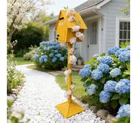 Grande boîte aux lettres en fer avec serrure de base, boîte aux lettres décorative style cabane forestière pour jardin ou cour