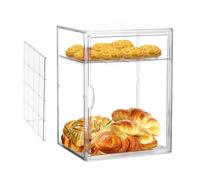 Grande Boîte de Conservation Transparente en Acrylique pour Pâtisseries | Présentoir d'Aliments avec Compartiments Réglables pour structurer Comptoir et Garde-Manger