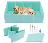 Grande boîte de mise bas pour chiens - Parc portable pour chiots - Clôture pliable et durable pour les activités d'accouchement - Fournitures de mise bas multifonction pour chiens de grande race