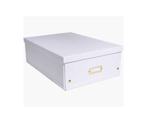 Grande Boîte de rangement en Carton A3+ Neo Deco - Blanc