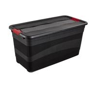 Grande Boîte de rangement noire 83 litres - Rouge