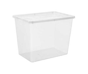 Grande Boîte de rangement transparente 80 litres Basic Box