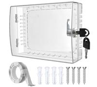 Grande boîte de thermostat transparente avec ensemble de couvercles de protection verrouillables pour thermostats à fixation murale