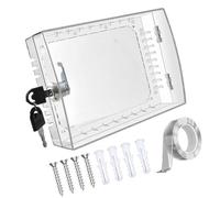 Grande boîte de thermostat transparente avec installation facile à installer - Couvercle de protection mural pour thermostat avec ensemble pour boîte de gestion de l'énergie