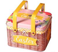 Grande boîte en fer avec poignée pour un rangement sécurisé des cookies, biscuits et bonbons, avec couvercle résistant à l'humidité et design portable (C)