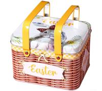 Grande boîte en fer avec poignée pour un rangement sécurisé des cookies, biscuits et bonbons, avec couvercle résistant à l'humidité et design portable (A)