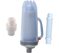 Grande boîte en ligne universelle durable avec panier en maille pour Hayward, Zodiac Baracuda, Pentair Pool et Spa Cleaner avec AXV092 3,8 cm et adaptateur de connecteur de tuyau d'aspirateur (mise à jour)