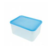 Grande Boîte hermétique transparente 8 L + couvercle bleu