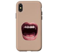 Grande Bouche Ouverte pour Crier ou Chanter Coque pour iPhone X/XS