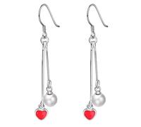 Grande boucle d'oreille avec pendentif coeur rouge à la mode pour les femmes Boucles d'oreilles en forme de cercle grande couleur or avec cœur en croix Bijoux BrincosMode de traitement
