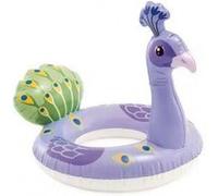 Grande bouee tete animal 3-6 ans enfant - modele paon 97x58cm - gonflable piscine anneau natation - set jeu eau et carte