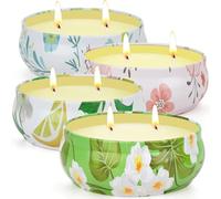 Grande bougie à la citronnelle pour l'extérieur, 300 heures, avec 2 mèches, en cire de soja naturelle, bougies parfumées à la citronnelle, pour jardin, patio, pique-nique, terrasse, fête