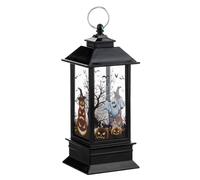 Grande bougie en forme de citrouille - Décoration d'Halloween avec bougie chauffe-plat LED - Bougie sans flamme pour décoration de fête ou maison - Htw192 (noir 2, 5 x 5 x 13 cm)