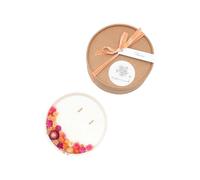 Grande bougie fleurs séchées chance