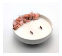 Grande bougie fleurs séchées fleur de tiaré