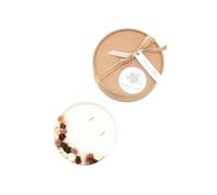 Grande bougie fleurs séchées marron glacé