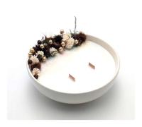 Grande bougie fleurs séchées mon beau sapin