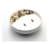 Grande bougie fleurs séchées polynésie