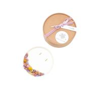 Grande bougie fleurs séchées violette