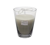 Grande Bougie Parfumée 3 mèches Vase Gris Senteur Ambre H23cm - ELEXI - ALTOBUY Blanc G