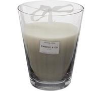 Grande Bougie Parfumée 3 mèches Vase Gris Senteur Ambre H23cm - ELEXI - ALTOBUY Blanc G