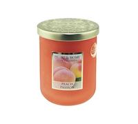 Bougie parfumée grande jarre 320g-75h senteur Pêche Passion - Heart & Home