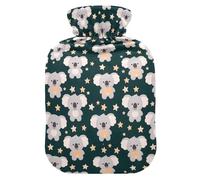 Grande bouillotte de 2 L avec housse en peluche douce Koala Star, bouchon à vis anti-fuite, idéal pour les sports d'hiver en plein air, dos, cou et jambes, douleurs musculaires froides et crampes