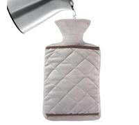Grande bouillotte rechargeable : grand chauffe-eau couvert de 2 000 ml, bouteille isolée, grande housse pour hiver, solution de chauffage confortable pour l'hiver P