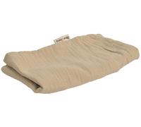 Grande bouillotte sèche en graines de lin bio 52x27cm + housse en gaz de coton bio coloris Avoine