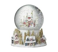 Grande boule à neige de Noël Paysage urbain enneigé - Base décorative
