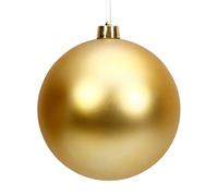 Grande boule de Noël en plastique incassable de 20,3 cm, couleur or bonbon, pour créer une atmosphère de vacances amusante, pot de 15 cm, en plastique (doré, taille unique)