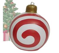 Grande boule de Noël gonflable de 61 cm pour décoration de Noël extérieure, idéale pour les porches, les cours et les décorations d'arbre pour égayer vos fêtes de fin d'année