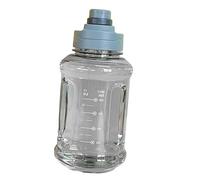 Grande bouteille d'eau 1500 ml 11 x 24 cm pour le sport et les voyages Facile à utiliser Bouteille de gym Gris