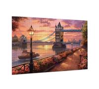 Grande-Bretagne Puzzle 300 Pièces Adultes Puzzle Londres Motif Design avec Emballage Cadeau pour Cadeau Femme, Activité Familiale Stimulante Débutants pour Decoration Murale Maison 40 x 28 cm -1054Y