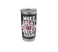 Grande-Bretagne Union Jack et gouttes de pluie Gobelet isotherme en acier inoxydable double paroi
