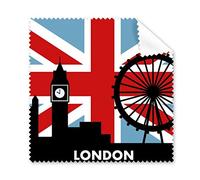 Grande-Bretagne Union Jack London Eye Big Ben Drapeau Britannique Lunettes Chiffon Chiffon de Nettoyage Cadeau Nettoyant pour écran de téléphone 5 pcs