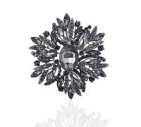 Grande broche à fleurs en strass délicates et luxueuses pour femme, broche en cristal étincelant pour femme, robe de fête de mariage, broche délicate et élégante pour costume, cérémonie, décoration de
