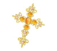 Grande broche croisée en strass pour événement, usage quotidien, matériaux en alliage, épingle à vêtements, accessoire de fixation sécurisée, accessoire de fixation sécurisée, taille unique, Comme