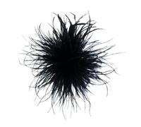 Grande broche en forme de fleur en plumes délicates - Style floral surdimensionné - Épinglettes pour châle - Accessoires de vêtements, Métal, Pas de pierre précieuse