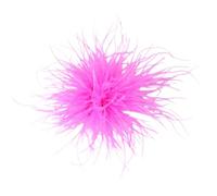 Grande broche en forme de fleur en plumes délicates - Style floral surdimensionné - Épinglettes pour châle - Accessoires de vêtements, Métal, Pas de pierre précieuse