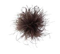 Grande broche en forme de fleur en plumes délicates - Style floral surdimensionné - Épinglettes pour châle - Accessoires de vêtements, Métal, Pas de pierre précieuse