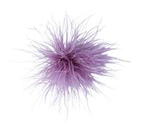 Grande broche en forme de fleur en plumes délicates - Style floral surdimensionné - Épinglettes pour châle - Accessoires de vêtements, Métal, Pas de pierre précieuse