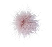 Grande broche en forme de fleur en plumes délicates - Style floral surdimensionné - Épinglettes pour châle - Accessoires de vêtements, Métal, Pas de pierre précieuse