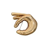 Grande broche tendance en métal Hyperbole en forme de main de paume, pour femmes et hommes, unisexe, punk, unique, créatif, épingle, bijoux, accessoires, cadeau tendance