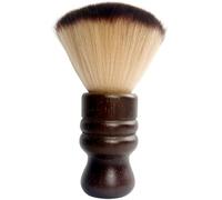 Grande brosse de barbier en nylon souple avec manche en bois pour nettoyer le visage