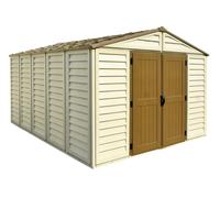 Grande cabane de jardin plastique Duramax WoodBridge Plus 3,2x4 m