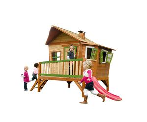 Grande cabane en bois pour enfant Marron/Vert - Emma