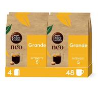 Grande Café 48 Dosettes Compostables 4x12 Dosettes Papier Compatible Machines DG Neo Intensité 5 Café Long Et Équilibré