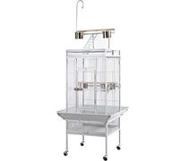 Grande cage à oiseaux décorative en fer forgé avec serrure, idéale pour l'intérieur et l'extérieur